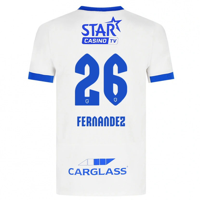 Danxen Hombre Camiseta Elias Gonzalez Fernandez #26 Blanco Azul 2ª Equipación 2026/27 La Camisa México