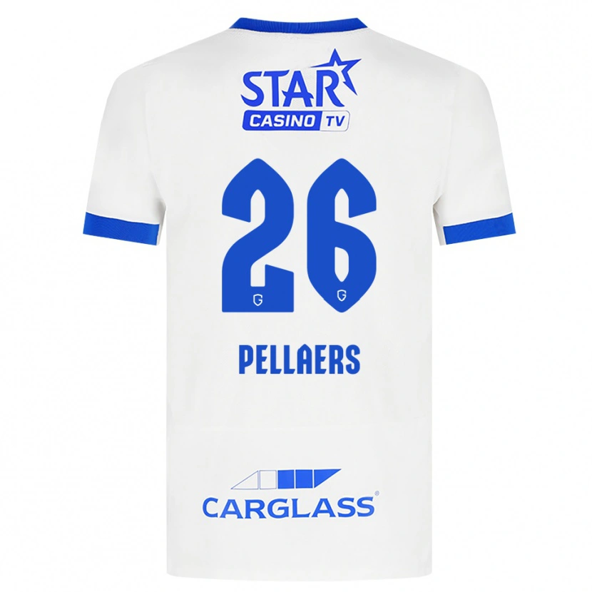 Danxen Hombre Camiseta Amanuel Pellaers #26 Blanco Azul 2ª Equipación 2026/27 La Camisa México