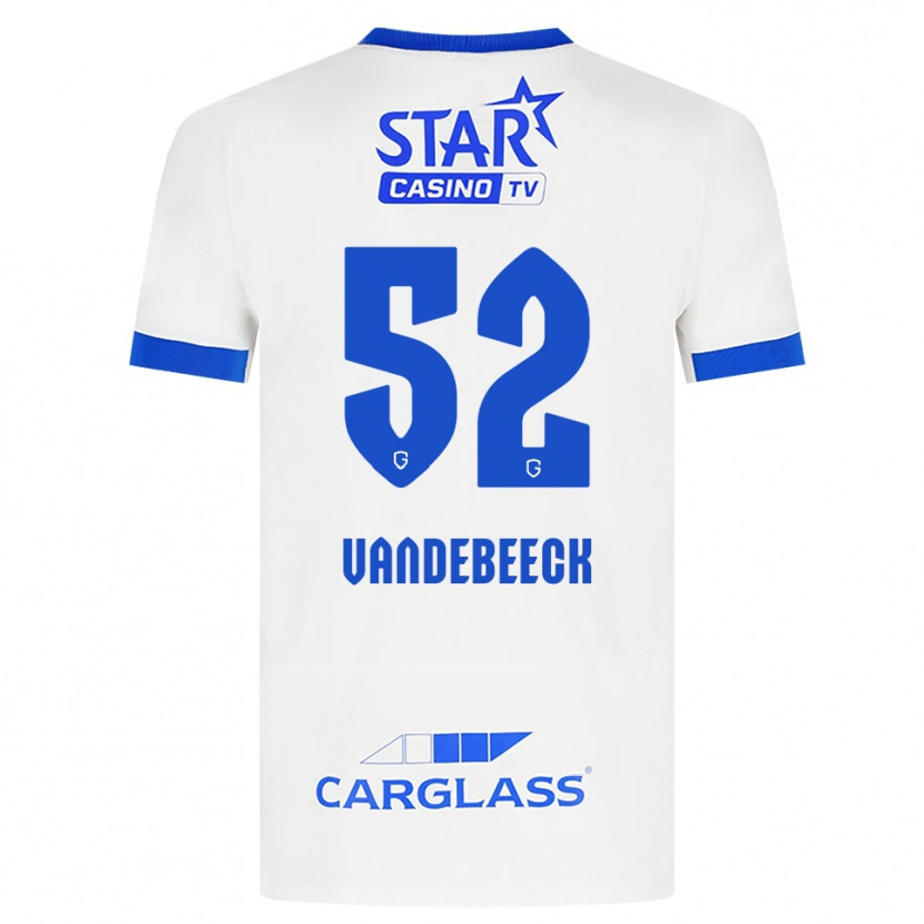 Danxen Hombre Camiseta Emmely Vandebeeck #52 Blanco Azul 2ª Equipación 2026/27 La Camisa México