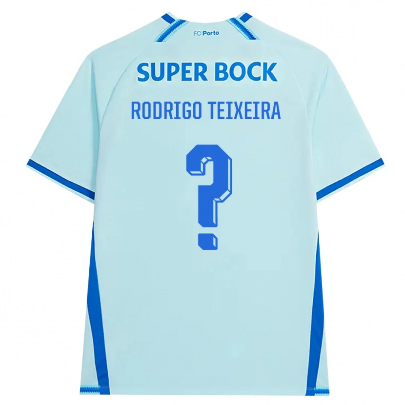 Danxen Hombre Camiseta Rodrigo Teixeira #0 Cianclaro Azul Equipación Tercera 2026/27 La Camisa México
