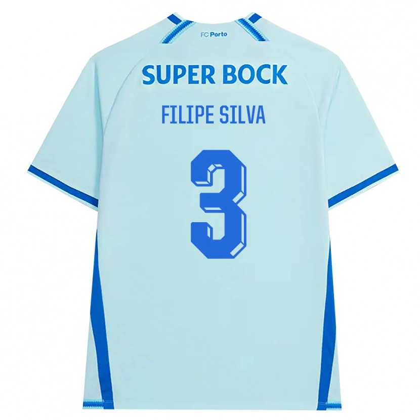 Danxen Hombre Camiseta Filipe Silva #3 Cianclaro Azul Equipación Tercera 2026/27 La Camisa México