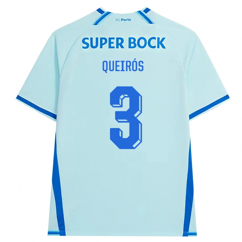 Danxen Hombre Camiseta Mariana Queirós #3 Cianclaro Azul Equipación Tercera 2026/27 La Camisa México