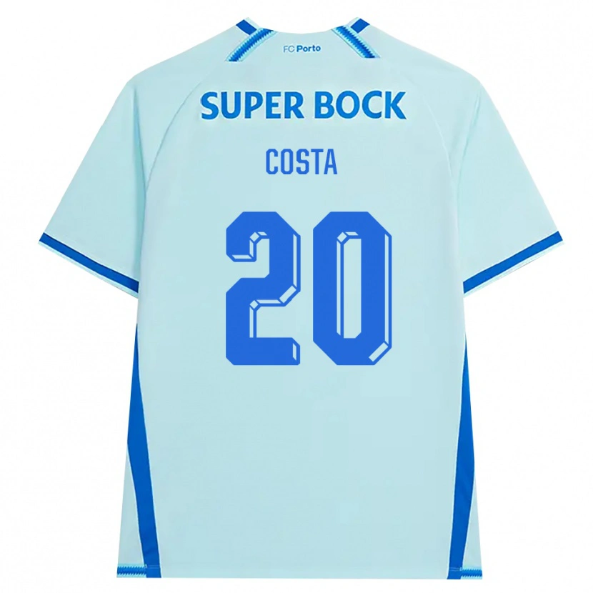 Danxen Hombre Camiseta Alberto Costa #20 Cianclaro Azul Equipación Tercera 2026/27 La Camisa México