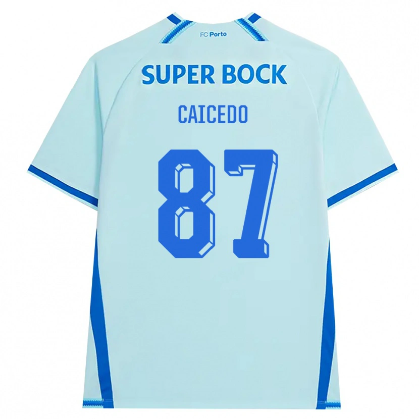 Danxen Hombre Camiseta Brayan Caicedo #87 Cianclaro Azul Equipación Tercera 2026/27 La Camisa México