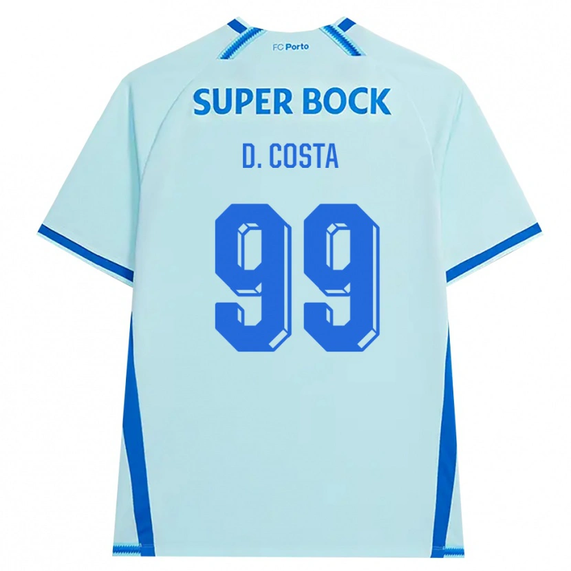 Danxen Hombre Camiseta Diogo Costa #99 Cianclaro Azul Equipación Tercera 2026/27 La Camisa México