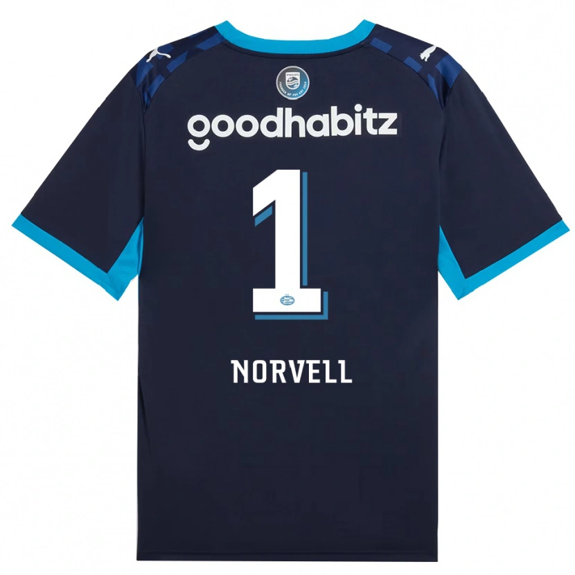 Danxen Hombre Camiseta Jaden Norvell #1 Azuldodger Azulreal Equipación Tercera 2026/27 La Camisa México