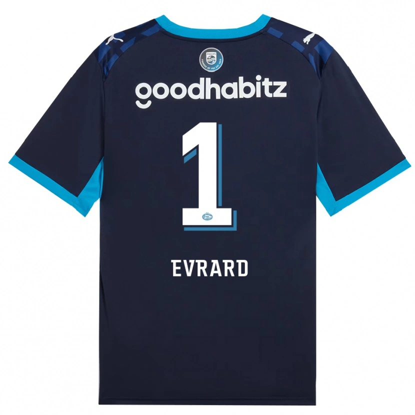 Danxen Hombre Camiseta Nicky Evrard #1 Azuldodger Azulreal Equipación Tercera 2026/27 La Camisa México