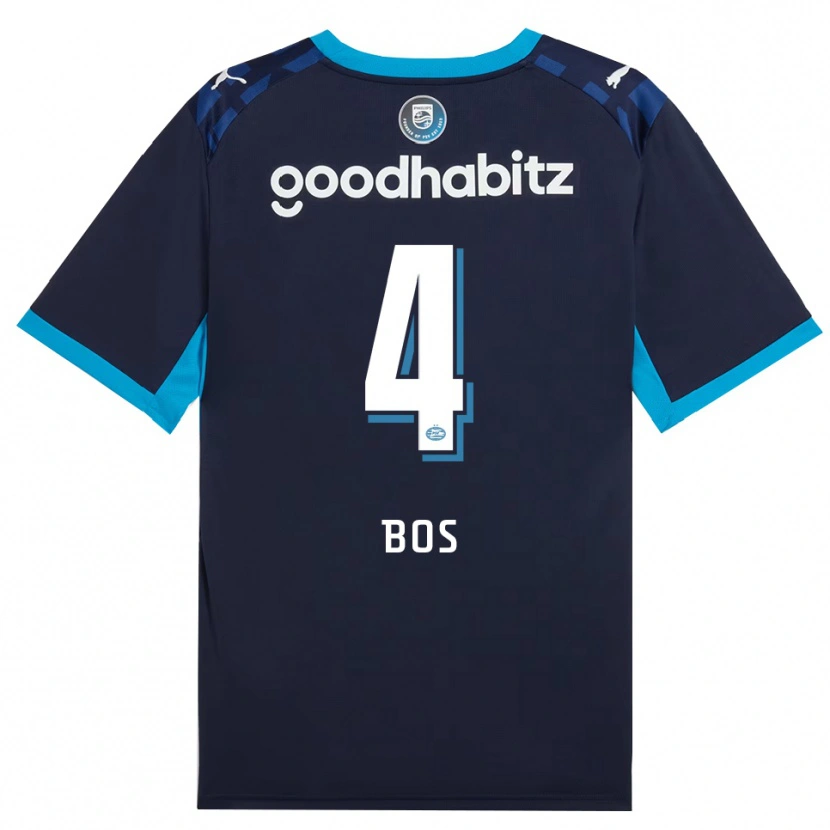 Danxen Hombre Camiseta Floris Bos #4 Azuldodger Azulreal Equipación Tercera 2026/27 La Camisa México