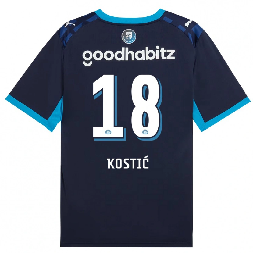Danxen Hombre Camiseta Filip Kostic #18 Azuldodger Azulreal Equipación Tercera 2026/27 La Camisa México