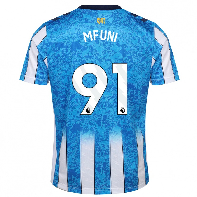 Danxen Hombre Camiseta Stephen Mfuni #91 Blanco Azul Naranja 1ª Equipación 2026/27 La Camisa México