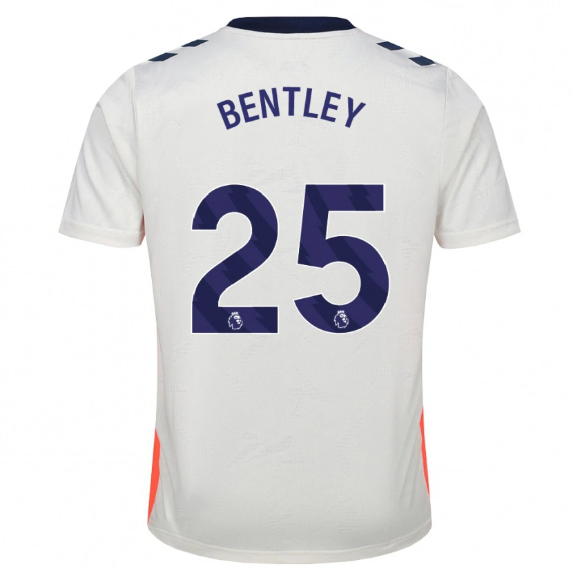 Danxen Hombre Camiseta Daniel Bentley #25 Blanco Naranja Azul Real 2ª Equipación 2026/27 La Camisa México