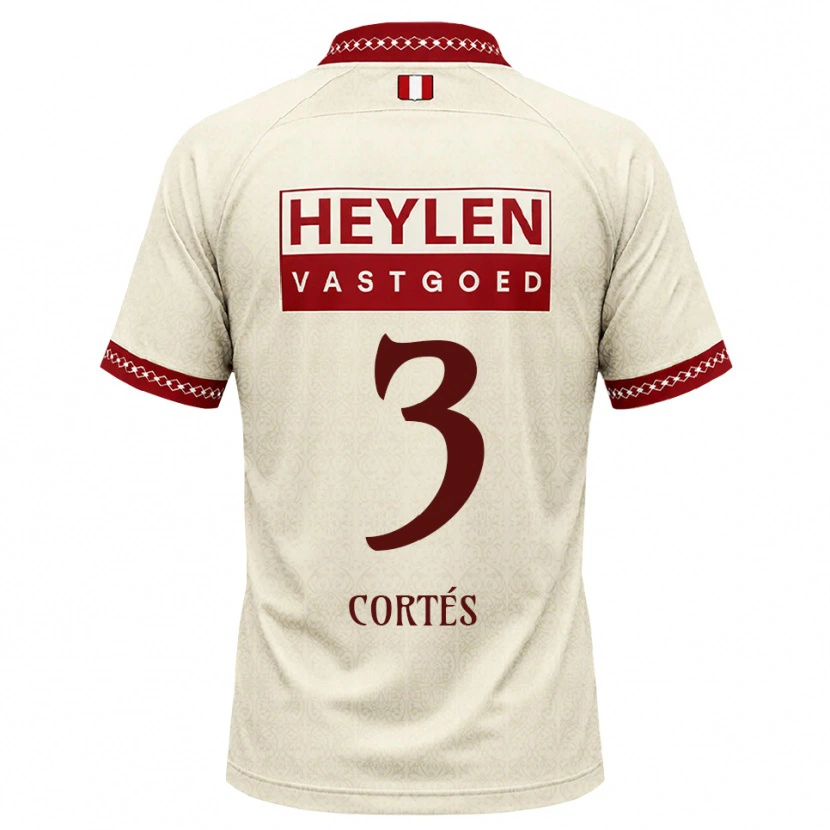 Danxen Hombre Camiseta Álvaro Cortés #3 Beige Rojo 2ª Equipación 2026/27 La Camisa México
