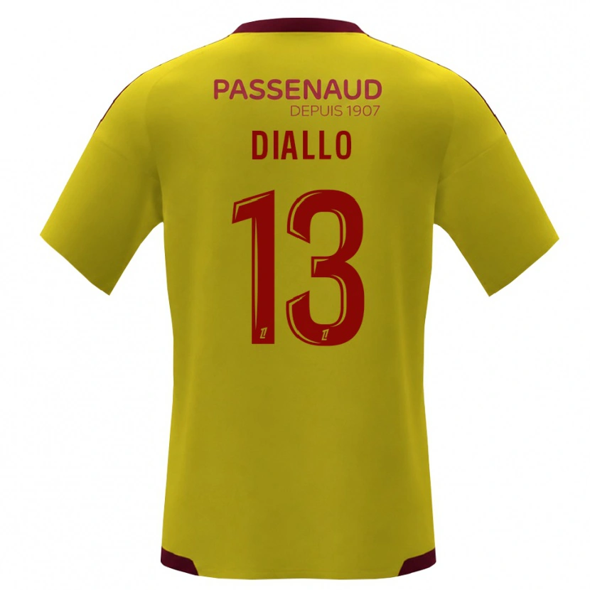 Danxen Hombre Camiseta Habib Diallo #13 Amarillo Rojo Verde 2ª Equipación 2026/27 La Camisa México
