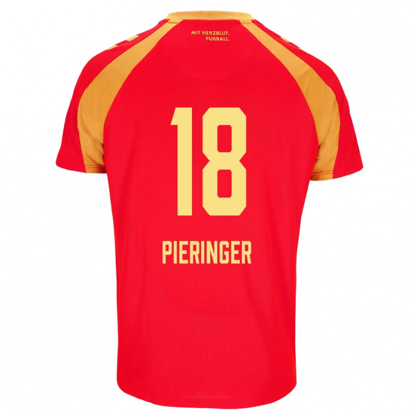 Danxen Hombre Camiseta Marvin Pieringer #18 Rojo Naranja Negro 2ª Equipación 2026/27 La Camisa México
