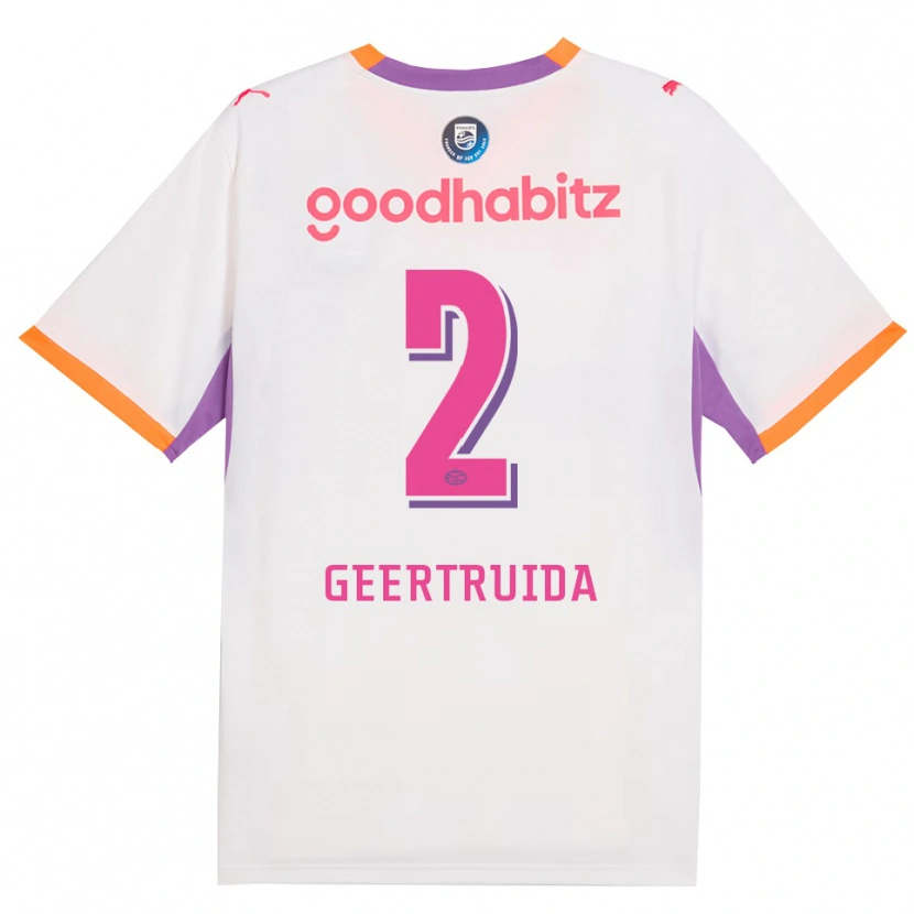 Danxen Hombre Camiseta Lutsharel Geertruida #2 Blanco Púrpura Naranja 2ª Equipación 2026/27 La Camisa México