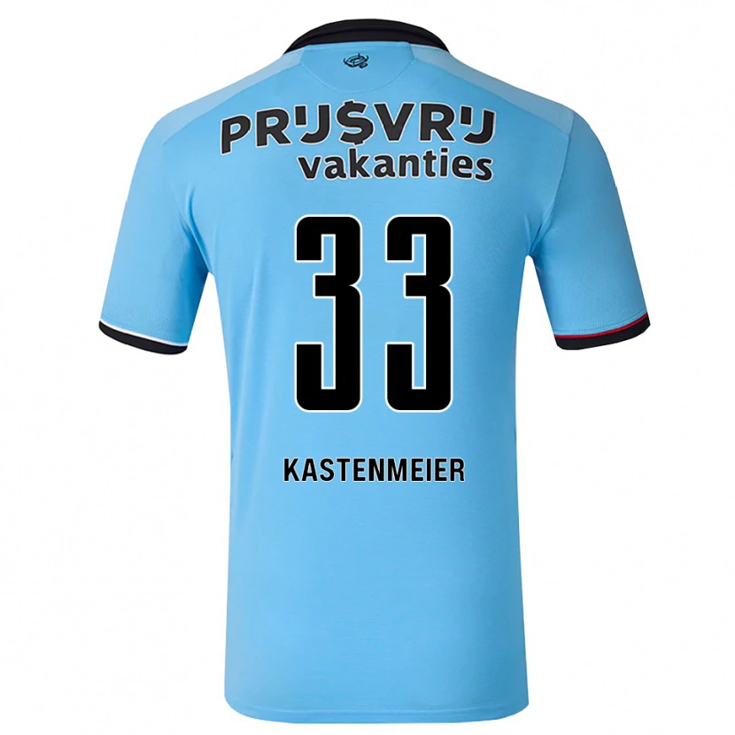 Danxen Hombre Camiseta Florian Kastenmeier #33 Azulcieloprofundo Negro Rojo 2ª Equipación 2026/27 La Camisa México