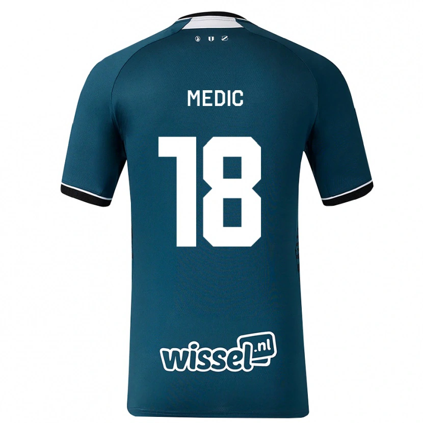 Danxen Hombre Camiseta Jakov Medic #18 Grisardodarkslategray Blanco 2ª Equipación 2026/27 La Camisa México