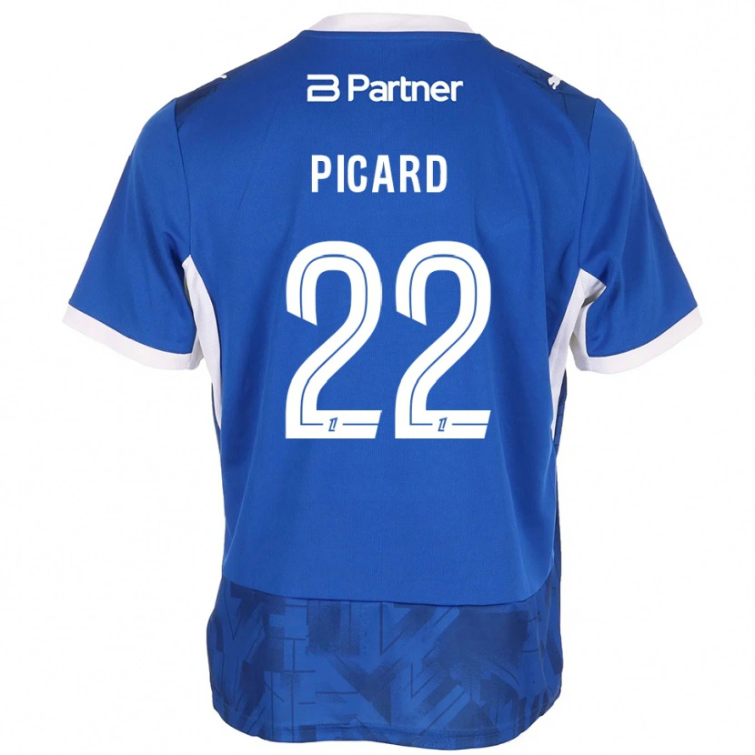 Danxen Mujer Camiseta Hugo Picard #22 Azul Medio Blanco 1ª Equipación 2026/27 La Camisa México