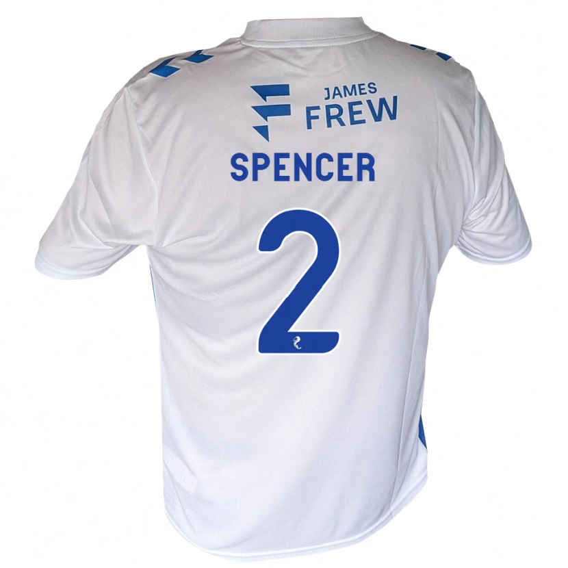 Danxen Mujer Camiseta Joe Spencer #2 Azul Real Blanco 1ª Equipación 2026/27 La Camisa México