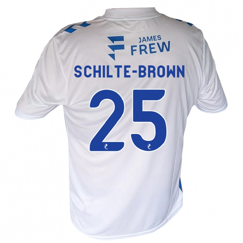 Danxen Mujer Camiseta Ethan Schilte-Brown #25 Azul Real Blanco 1ª Equipación 2026/27 La Camisa México
