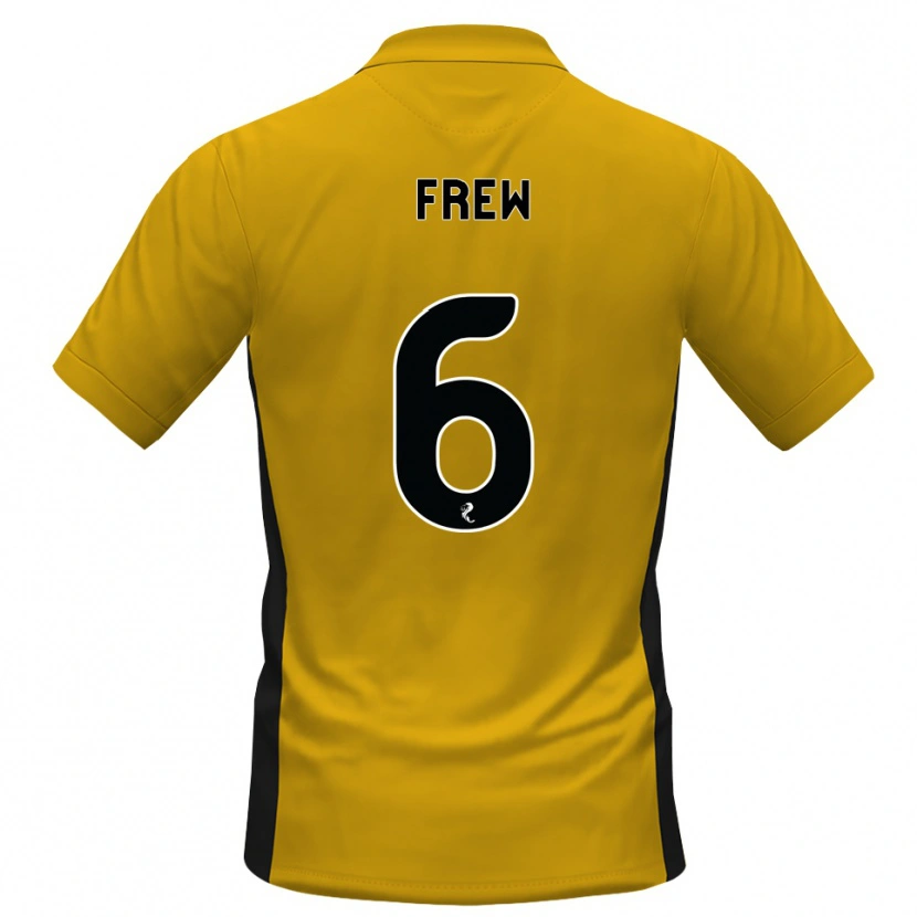 Danxen Mujer Camiseta Natasha Frew #6 Naranja Negro 1ª Equipación 2026/27 La Camisa México