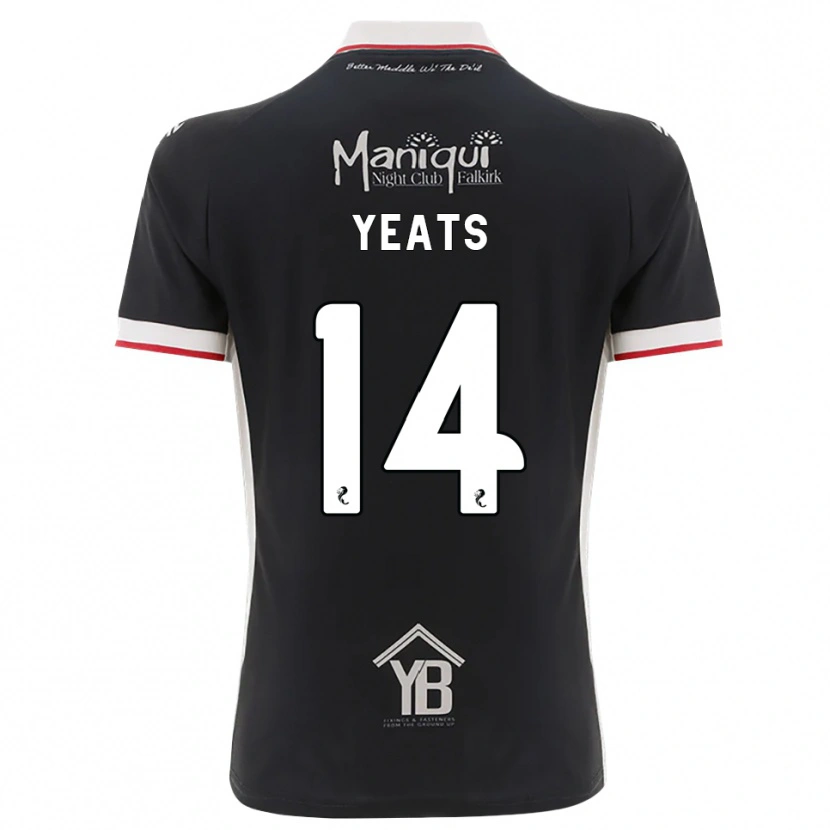 Danxen Mujer Camiseta Finn Yeats #14 Negro Blanco Rojo 1ª Equipación 2026/27 La Camisa México