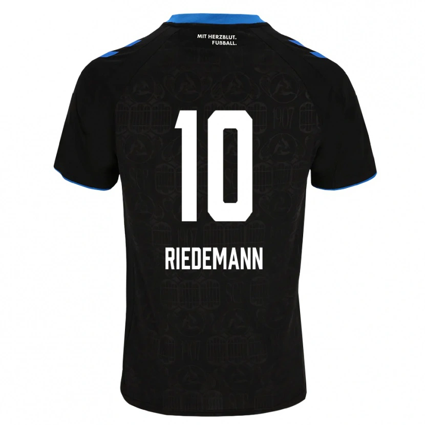 Danxen Mujer Camiseta Max Riedemann #10 Negro Blanco Rojo 1ª Equipación 2026/27 La Camisa México