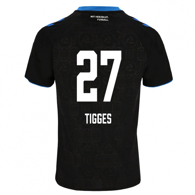 Danxen Mujer Camiseta Steffen Tigges #27 Negro Blanco Rojo 1ª Equipación 2026/27 La Camisa México