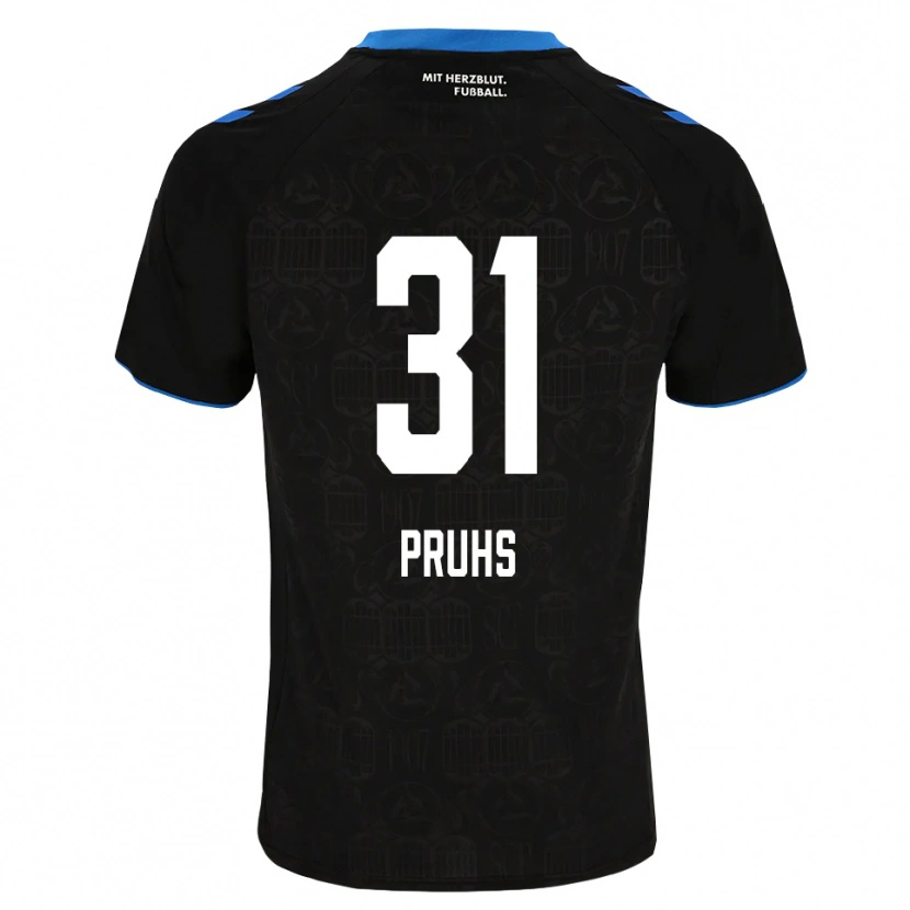 Danxen Mujer Camiseta Florian Pruhs #31 Negro Blanco Rojo 1ª Equipación 2026/27 La Camisa México