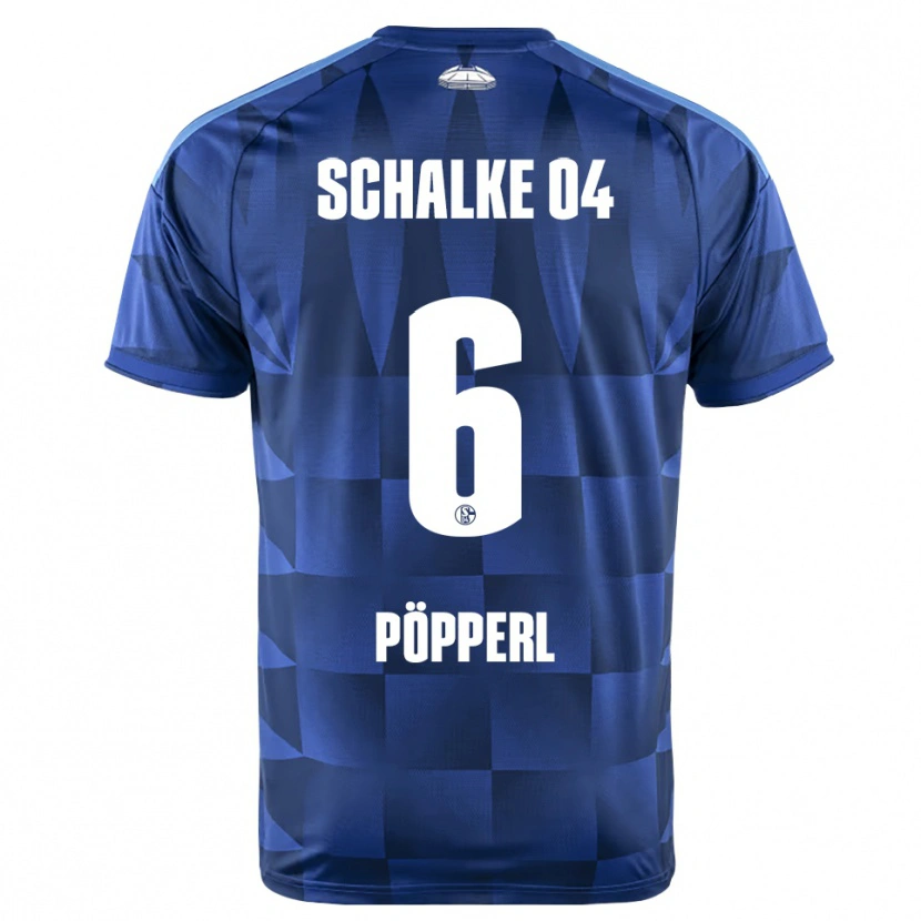 Danxen Mujer Camiseta Paul Pöpperl #6 Azul Oscuro Amarillo Blanco 1ª Equipación 2026/27 La Camisa México