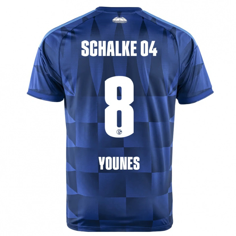 Danxen Mujer Camiseta Amin Younes #8 Azul Oscuro Amarillo Blanco 1ª Equipación 2026/27 La Camisa México