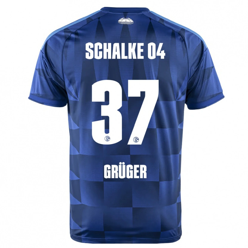 Danxen Mujer Camiseta Max Grüger #37 Azul Oscuro Amarillo Blanco 1ª Equipación 2026/27 La Camisa México