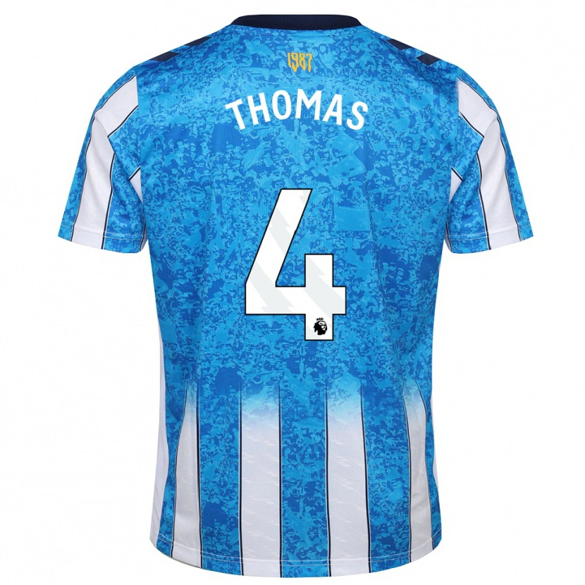 Danxen Mujer Camiseta Bobby Thomas #4 Blanco Azul Naranja 1ª Equipación 2026/27 La Camisa México