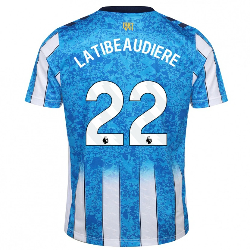 Danxen Mujer Camiseta Joel Latibeaudiere #22 Blanco Azul Naranja 1ª Equipación 2026/27 La Camisa México
