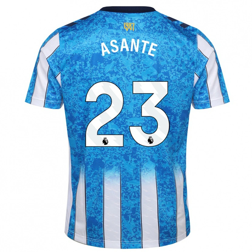 Danxen Mujer Camiseta Brandon Thomas-Asante #23 Blanco Azul Naranja 1ª Equipación 2026/27 La Camisa México