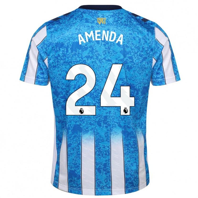 Danxen Mujer Camiseta Aurèle Amenda #24 Blanco Azul Naranja 1ª Equipación 2026/27 La Camisa México