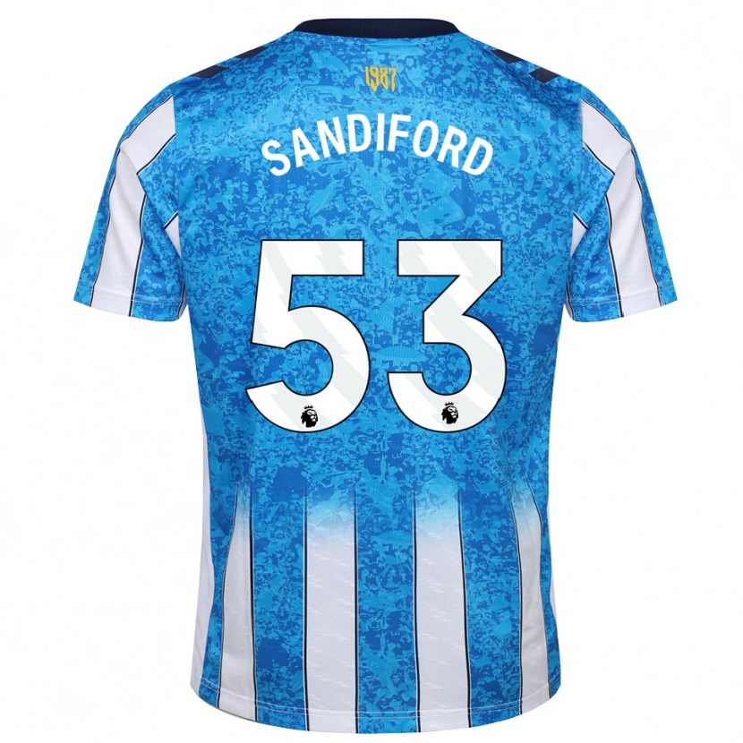 Danxen Mujer Camiseta Greg Sandiford #53 Blanco Azul Naranja 1ª Equipación 2026/27 La Camisa México