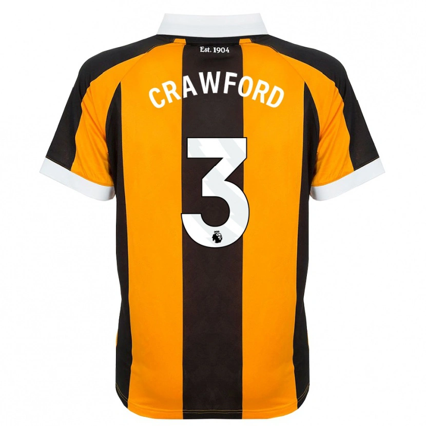 Danxen Mujer Camiseta Jude Crawford #3 Naranja Negro Blanco 1ª Equipación 2026/27 La Camisa México
