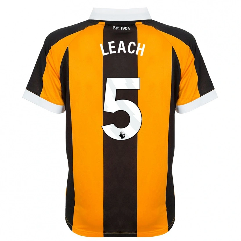 Danxen Mujer Camiseta Charlie Leach #5 Naranja Negro Blanco 1ª Equipación 2026/27 La Camisa México