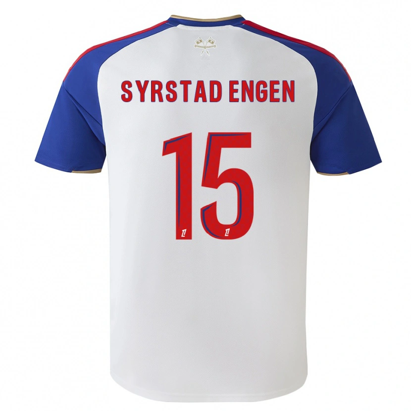Danxen Mujer Camiseta Ingrid Syrstad Engen #15 Azul Real Rojo Blanco 1ª Equipación 2026/27 La Camisa México