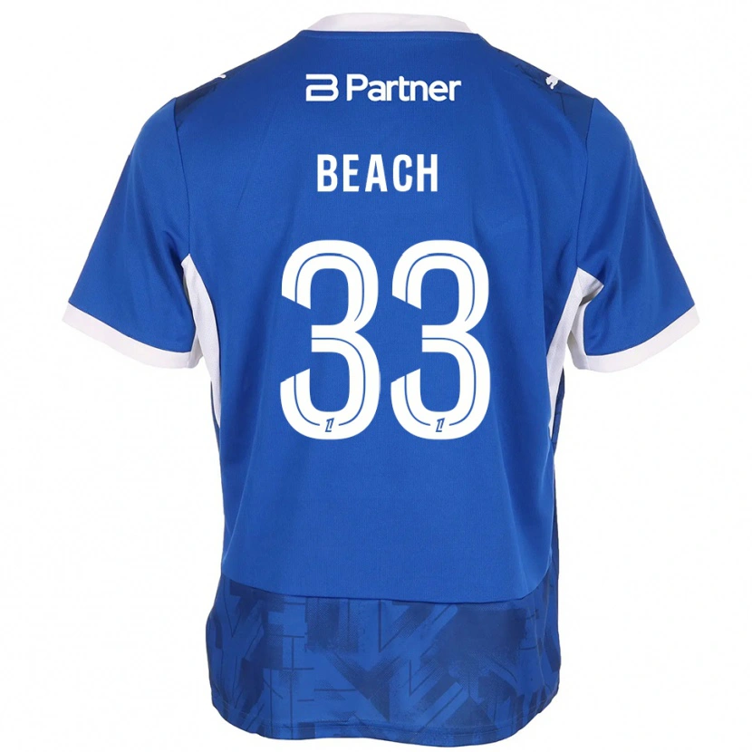Danxen Mujer Camiseta Patrick Beach #33 Azul Medio Blanco 1ª Equipación 2026/27 La Camisa México