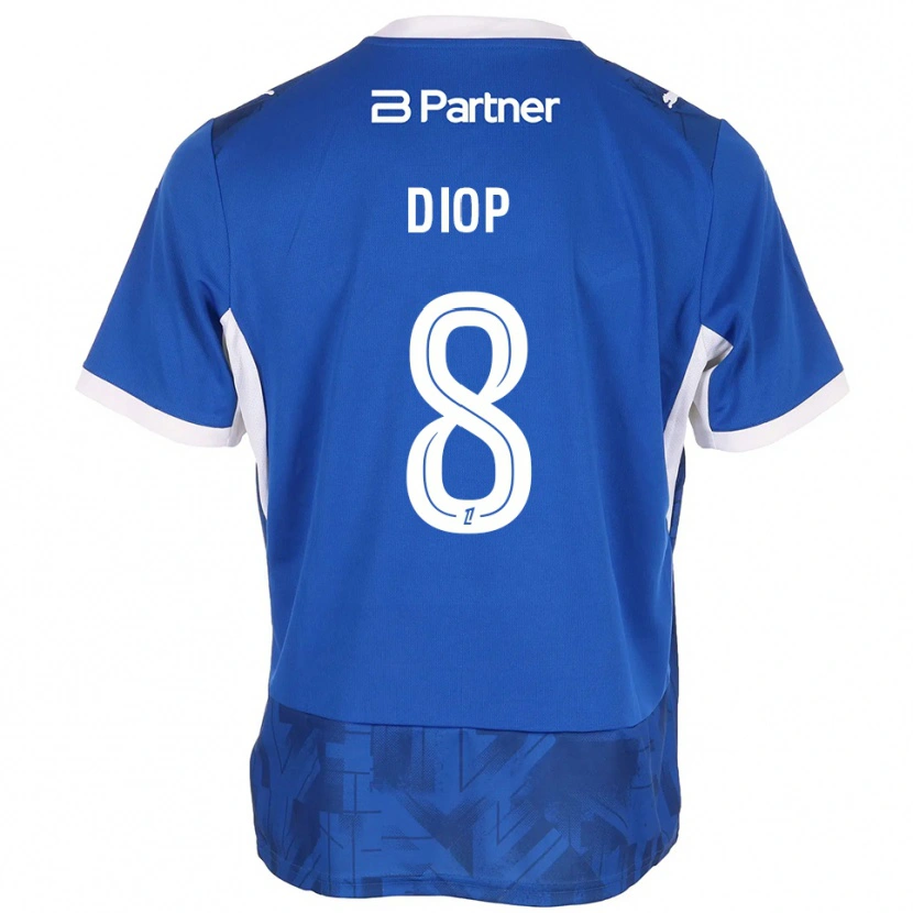 Danxen Mujer Camiseta Mouhamed Diop #8 Azul Medio Blanco 1ª Equipación 2026/27 La Camisa México