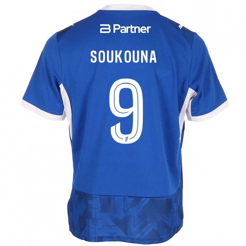 Danxen Mujer Camiseta Idrissa Soukouna #9 Azul Medio Blanco 1ª Equipación 2026/27 La Camisa México