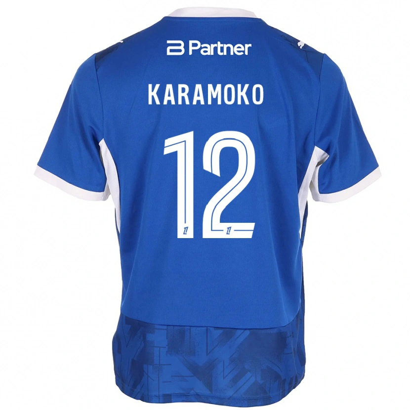 Danxen Mujer Camiseta Noah Karamoko #12 Azul Medio Blanco 1ª Equipación 2026/27 La Camisa México