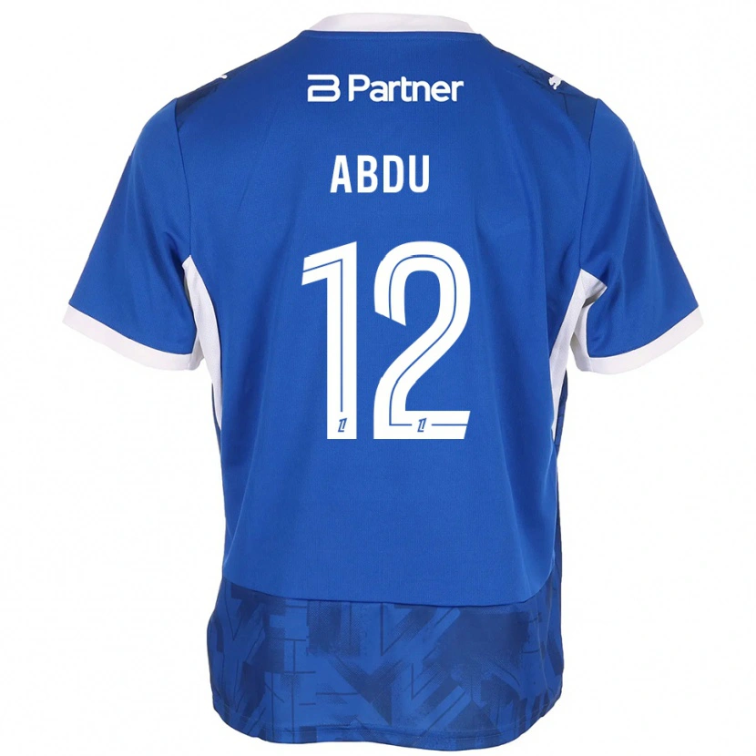 Danxen Mujer Camiseta Abdu Conté #12 Azul Medio Blanco 1ª Equipación 2026/27 La Camisa México