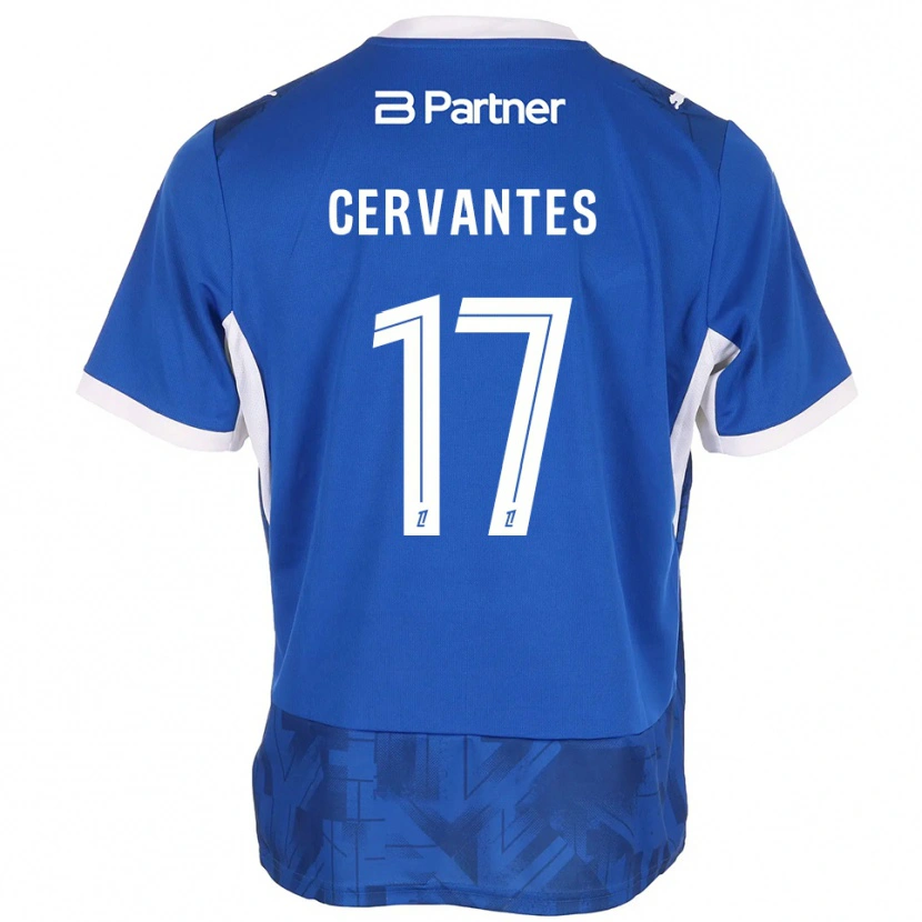 Danxen Mujer Camiseta Noa Cervantes #17 Azul Medio Blanco 1ª Equipación 2026/27 La Camisa México