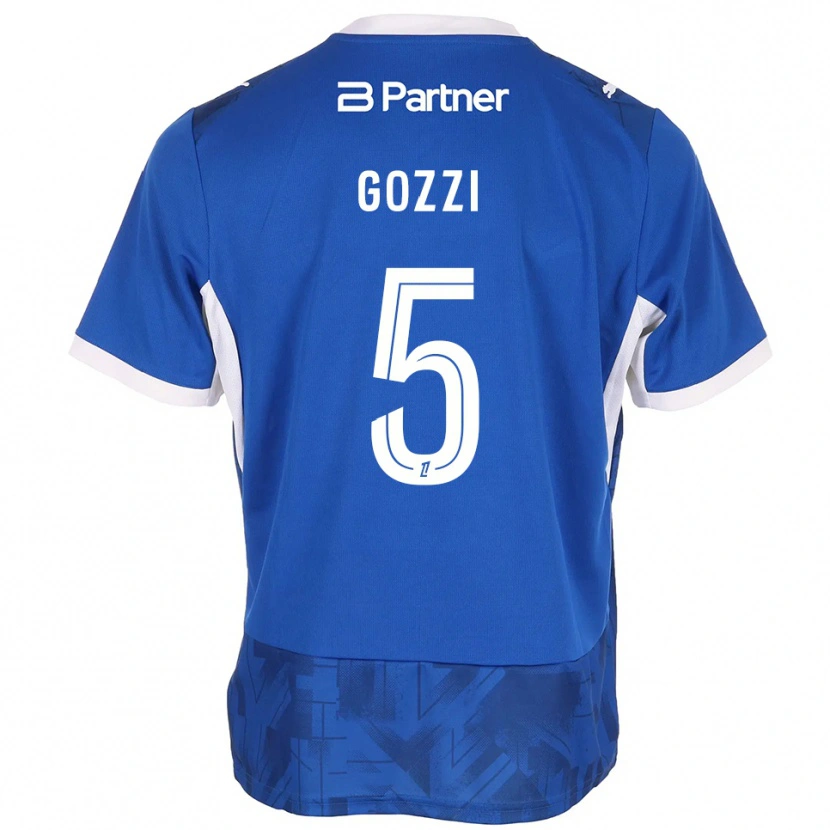 Danxen Mujer Camiseta Paolo Gozzi #5 Azul Medio Blanco 1ª Equipación 2026/27 La Camisa México