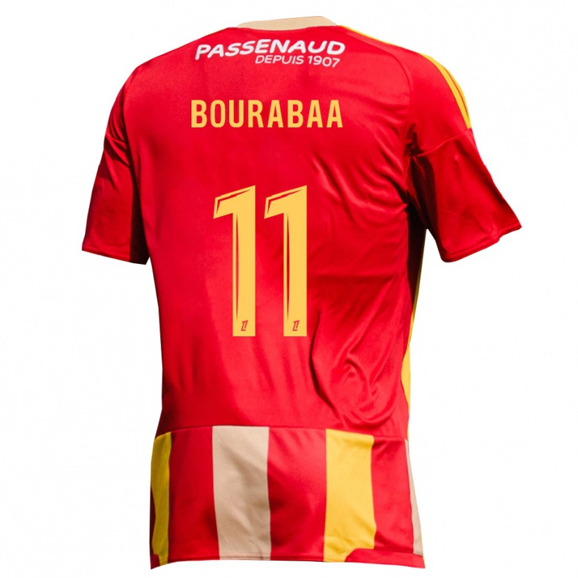 Danxen Mujer Camiseta Adil Bourabaa #11 Rojo Amarillo Verde 1ª Equipación 2026/27 La Camisa México
