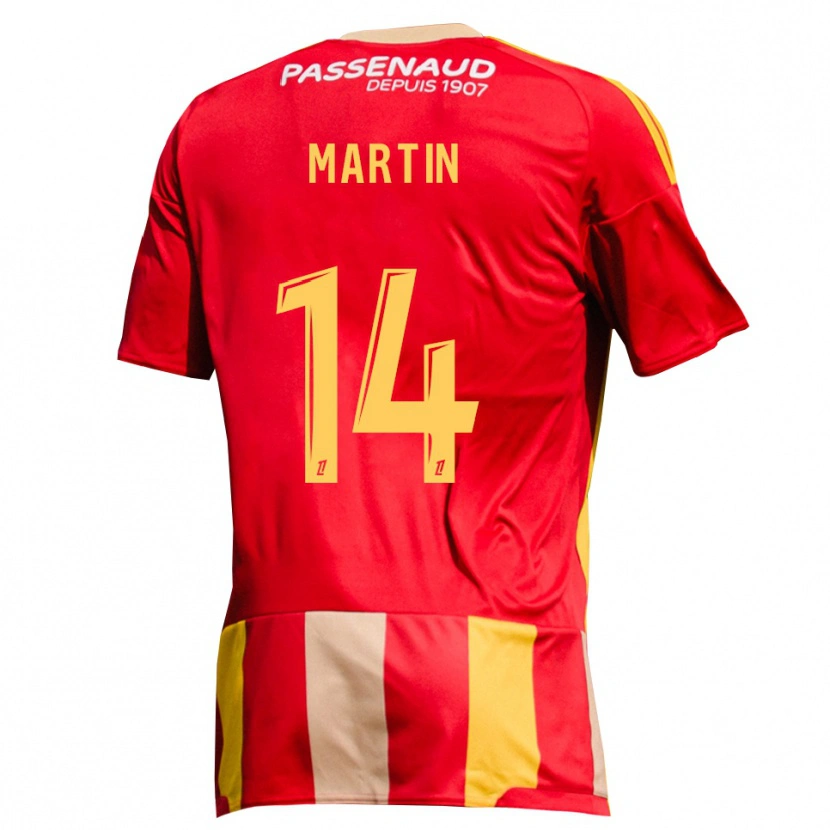 Danxen Mujer Camiseta Lucas Martin #14 Rojo Amarillo Verde 1ª Equipación 2026/27 La Camisa México