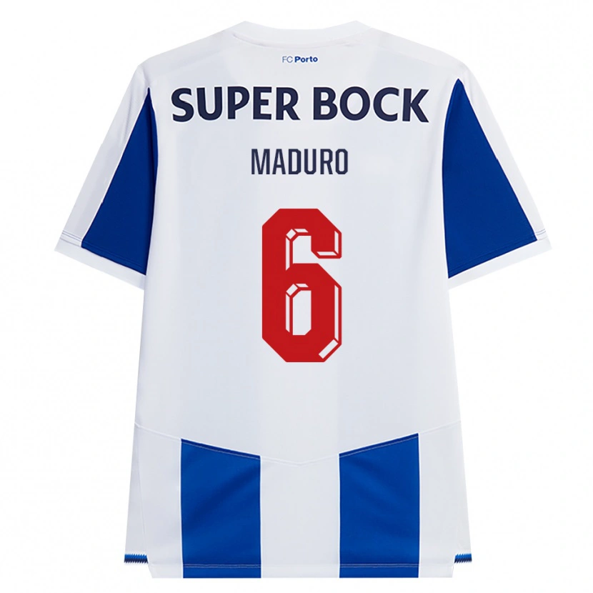 Danxen Mujer Camiseta Henrique Maduro #6 Azul Blanco Rojo 1ª Equipación 2026/27 La Camisa México